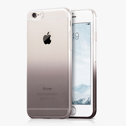 Ultra-thin Transparent Gel Gradient Soft Cover Z01 for Apple iPhone 6 Plus Gray