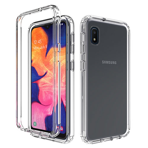 Ultra-thin Transparent Gel Gradient Soft Matte Finish Front and Back Case 360 Degrees Cover for Samsung Galaxy A10e Clear