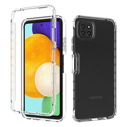 Ultra-thin Transparent Gel Gradient Soft Matte Finish Front and Back Case 360 Degrees Cover for Samsung Galaxy A22 5G Clear