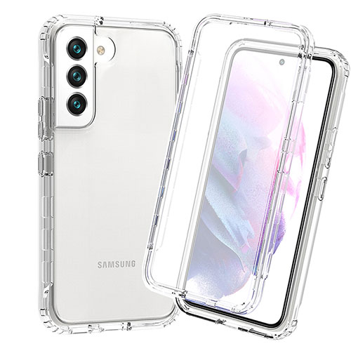 Ultra-thin Transparent Gel Gradient Soft Matte Finish Front and Back Case 360 Degrees Cover for Samsung Galaxy S21 FE 5G Clear