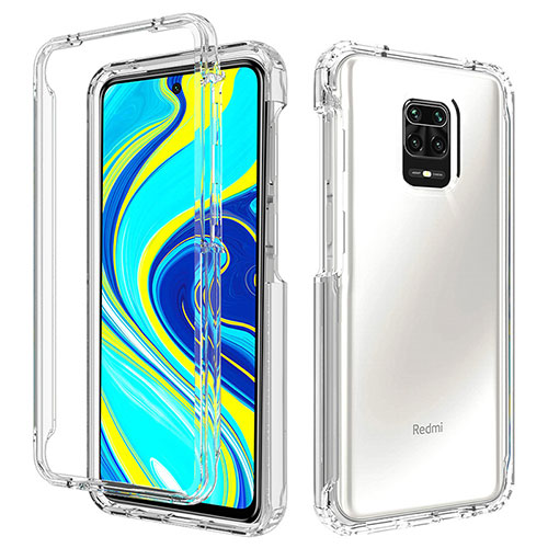 Ultra-thin Transparent Gel Gradient Soft Matte Finish Front and Back Case 360 Degrees Cover for Xiaomi Poco M2 Pro Clear