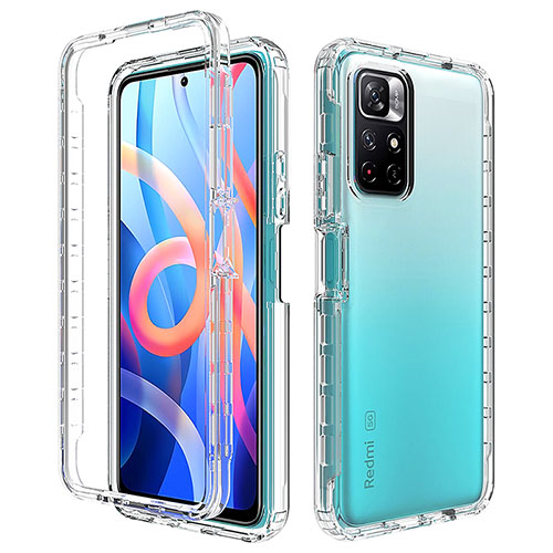 Ultra-thin Transparent Gel Gradient Soft Matte Finish Front and Back Case 360 Degrees Cover for Xiaomi Redmi Note 11T 5G Clear