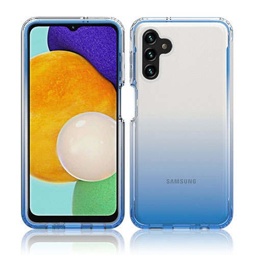 Ultra-thin Transparent Gel Gradient Soft Matte Finish Front and Back Case 360 Degrees Cover JX1 for Samsung Galaxy A13 5G Blue