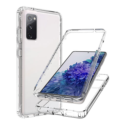 Ultra-thin Transparent Gel Gradient Soft Matte Finish Front and Back Case 360 Degrees Cover JX1 for Samsung Galaxy S20 Lite 5G Clear