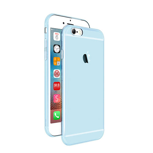 Ultra-thin Transparent Gel Soft Case for Apple iPhone 6 Plus Blue