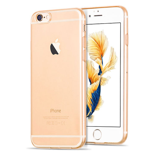 Ultra-thin Transparent Gel Soft Case for Apple iPhone 6S Gold