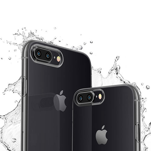 Ultra-thin Transparent Gel Soft Case T03 for Apple iPhone 7 Plus Black