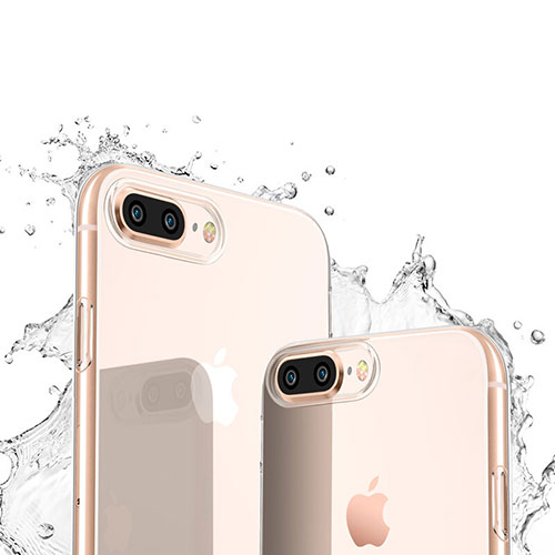 Ultra-thin Transparent Gel Soft Case T03 for Apple iPhone 8 Plus Clear