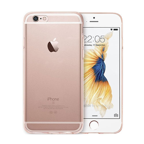 Ultra-thin Transparent Gel Soft Cover for Apple iPhone 6S Rose Gold