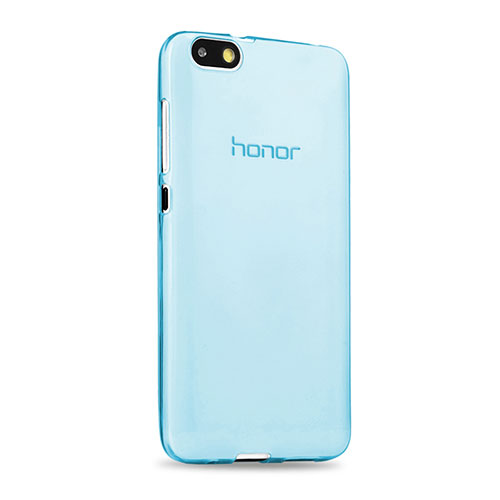 Ultra-thin Transparent Gel Soft Cover for Huawei Honor 4X Blue