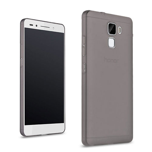 Ultra-thin Transparent Gel Soft Cover for Huawei Honor 7 Dual SIM Gray