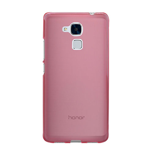 Ultra-thin Transparent Gel Soft Cover for Huawei Honor 7 Lite Pink