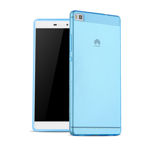 Ultra-thin Transparent Gel Soft Cover for Huawei P8 Blue