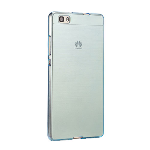 Ultra-thin Transparent Gel Soft Cover for Huawei P8 Lite Blue