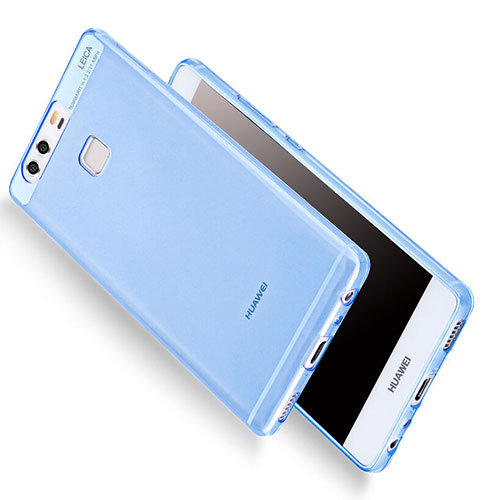 Ultra-thin Transparent Gel Soft Cover for Huawei P9 Blue