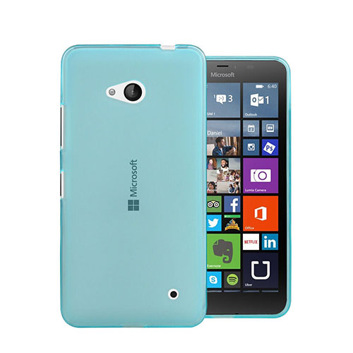 Ultra-thin Transparent Gel Soft Cover for Microsoft Lumia 640 Blue