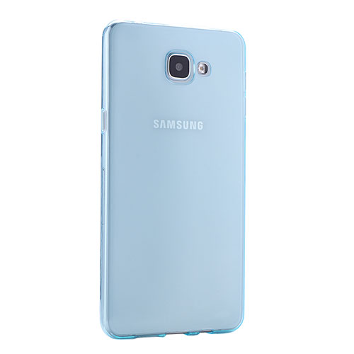 Ultra-thin Transparent Gel Soft Cover for Samsung Galaxy A9 Pro (2016) SM-A9100 Blue