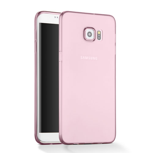 Ultra-thin Transparent Gel Soft Cover for Samsung Galaxy S6 Edge SM-G925 Pink