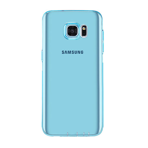 Ultra-thin Transparent Gel Soft Cover for Samsung Galaxy S7 Edge G935F Blue