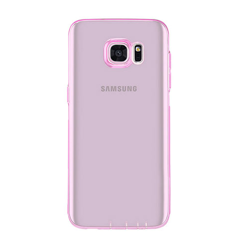 Ultra-thin Transparent Gel Soft Cover for Samsung Galaxy S7 Edge G935F Pink