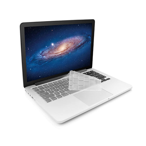 Ultra-thin Transparent Gel Soft Keyboard Cover for Apple MacBook 12 inch White