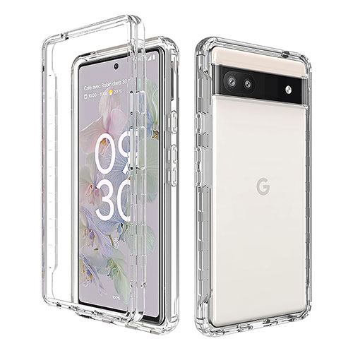 Ultra-thin Transparent Gel Soft Matte Finish Front and Back Case 360 Degrees Cover for Google Pixel 6a 5G Clear