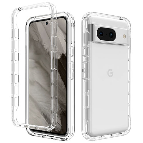 Ultra-thin Transparent Gel Soft Matte Finish Front and Back Case 360 Degrees Cover for Google Pixel 8 5G Clear