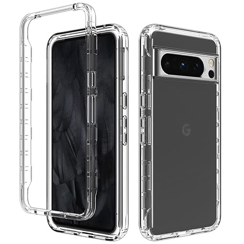 Ultra-thin Transparent Gel Soft Matte Finish Front and Back Case 360 Degrees Cover for Google Pixel 8 Pro 5G Clear