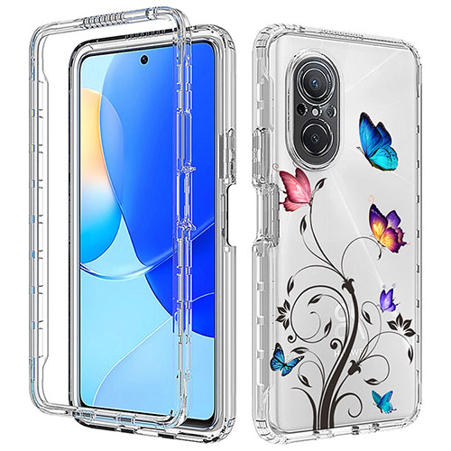 Ultra-thin Transparent Gel Soft Matte Finish Front and Back Case 360 Degrees Cover for Huawei Nova 9 SE Sky Blue