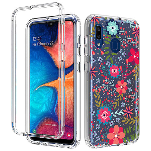 Ultra-thin Transparent Gel Soft Matte Finish Front and Back Case 360 Degrees Cover for Samsung Galaxy A30 Red