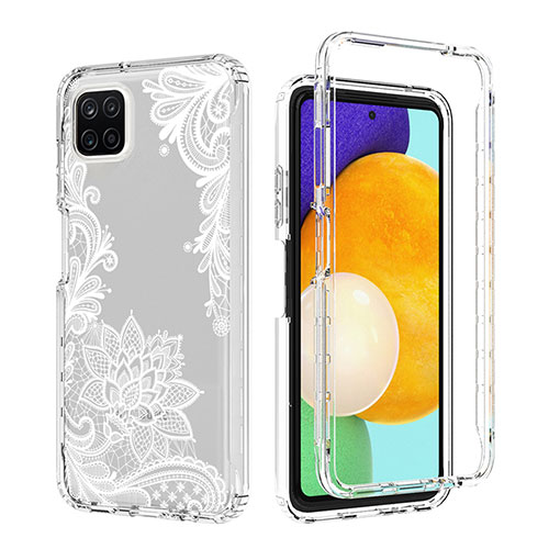 Ultra-thin Transparent Gel Soft Matte Finish Front and Back Case 360 Degrees Cover for Samsung Galaxy F42 5G White