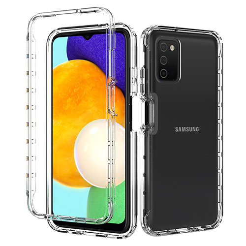 Ultra-thin Transparent Gel Soft Matte Finish Front and Back Case 360 Degrees Cover for Samsung Galaxy M02s Clear