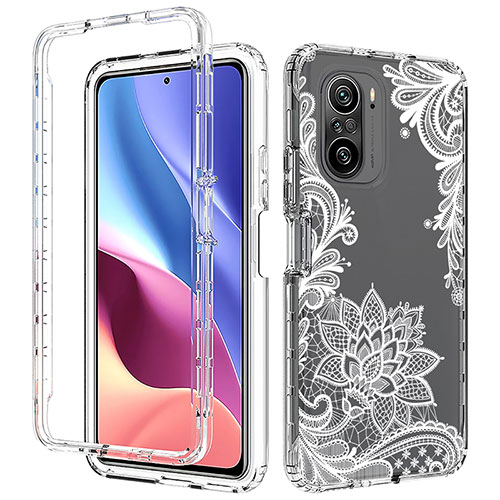 Ultra-thin Transparent Gel Soft Matte Finish Front and Back Case 360 Degrees Cover for Xiaomi Redmi K40 Pro 5G White