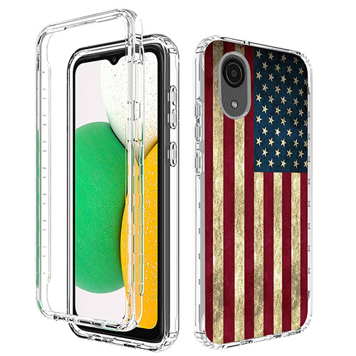 Ultra-thin Transparent Gel Soft Matte Finish Front and Back Case 360 Degrees Cover JX1 for Samsung Galaxy A03 Core Mixed