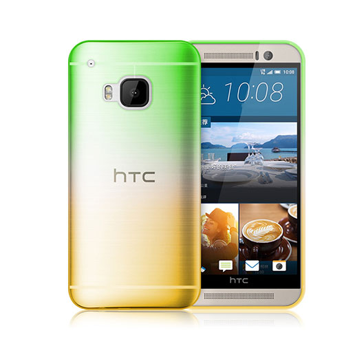 Ultra-thin Transparent Gradient Soft Cover for HTC One M9 Green