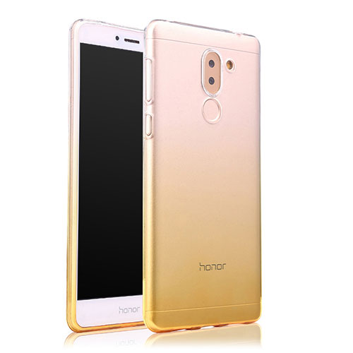Ultra-thin Transparent Gradient Soft Cover for Huawei Honor 6X Pro Yellow