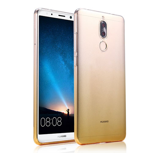 Ultra-thin Transparent Gradient Soft Cover for Huawei Maimang 6 Yellow