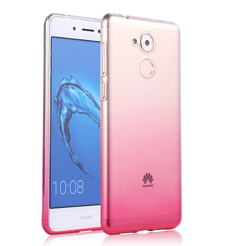 Ultra-thin Transparent Gradient Soft Cover for Huawei Nova Smart Pink