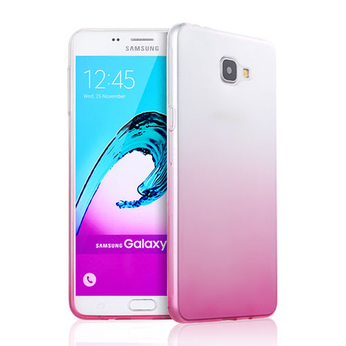 Ultra-thin Transparent Gradient Soft Cover for Samsung Galaxy A9 (2016) A9000 Pink