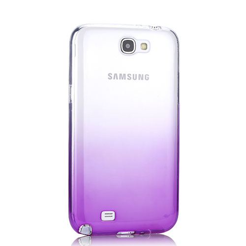 Ultra-thin Transparent Gradient Soft Cover for Samsung Galaxy Note 2 N7100 N7105 Purple