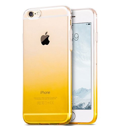 Ultra-thin Transparent Gradient Soft Cover Z01 for Apple iPhone 6 Plus Yellow