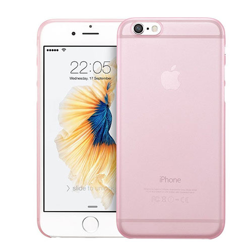 Ultra-thin Transparent Matte Finish Case for Apple iPhone 6 Pink