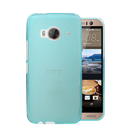 Ultra-thin Transparent Matte Finish Case for HTC One Me Sky Blue