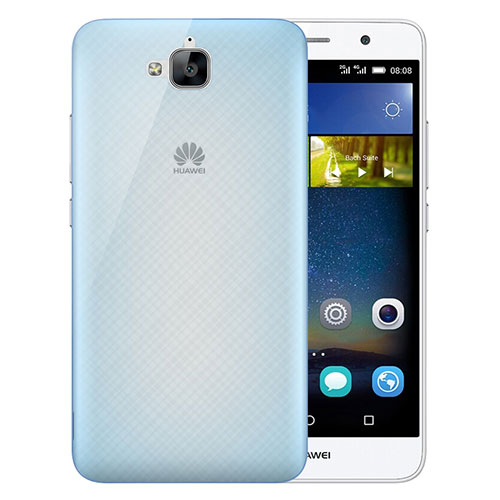 Ultra-thin Transparent Matte Finish Case for Huawei Y6 Pro Blue