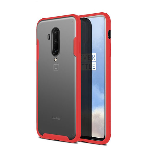 Ultra-thin Transparent Matte Finish Cover Case for OnePlus 7T Pro Red