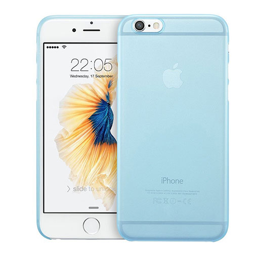 Ultra-thin Transparent Matte Finish Cover for Apple iPhone 6 Plus Sky Blue