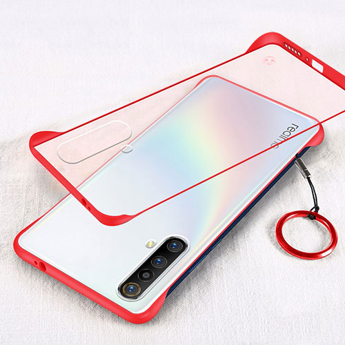 Ultra-thin Transparent Plastic Case Cover for Realme X50 5G Red