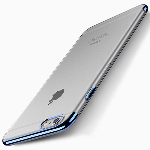 Ultra-thin Transparent Plastic Case T01 for Apple iPhone 6 Plus Blue