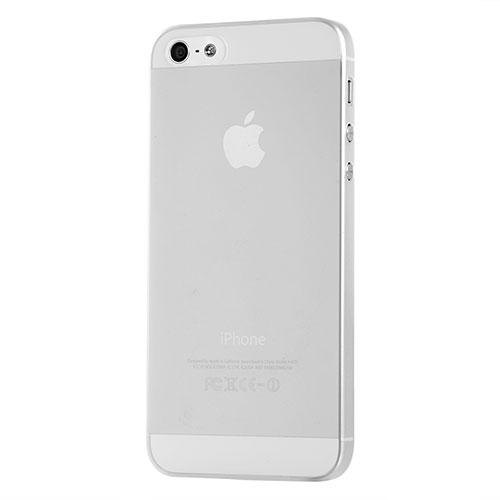 Ultra-thin Transparent Silicone Matte Finish Case for Apple iPhone 5S White