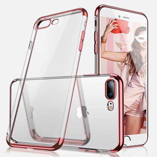 Ultra-thin Transparent TPU Soft Case A07 for Apple iPhone 8 Plus Rose Gold